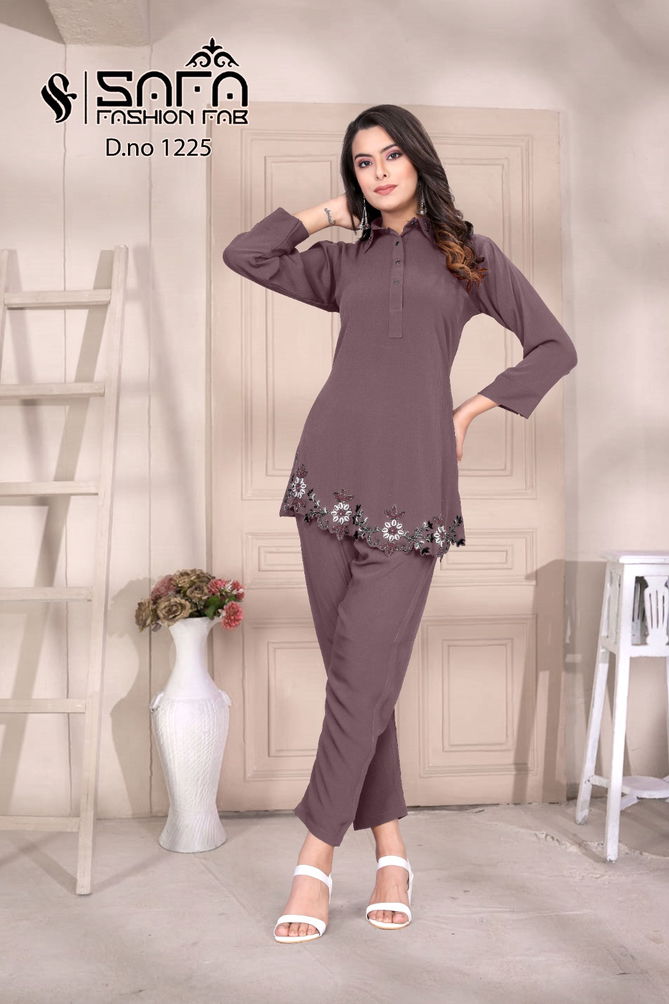 Safa Fashion Fab Dn 1225 Cord Set Ladies Top With Pants Wholesalers In Delhi
